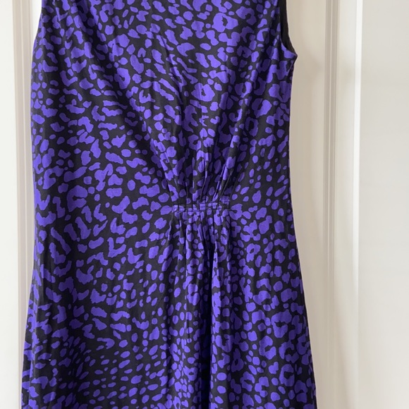LOFT Purple & Black Animal Print Dress, XS - Picture 12 of 13
